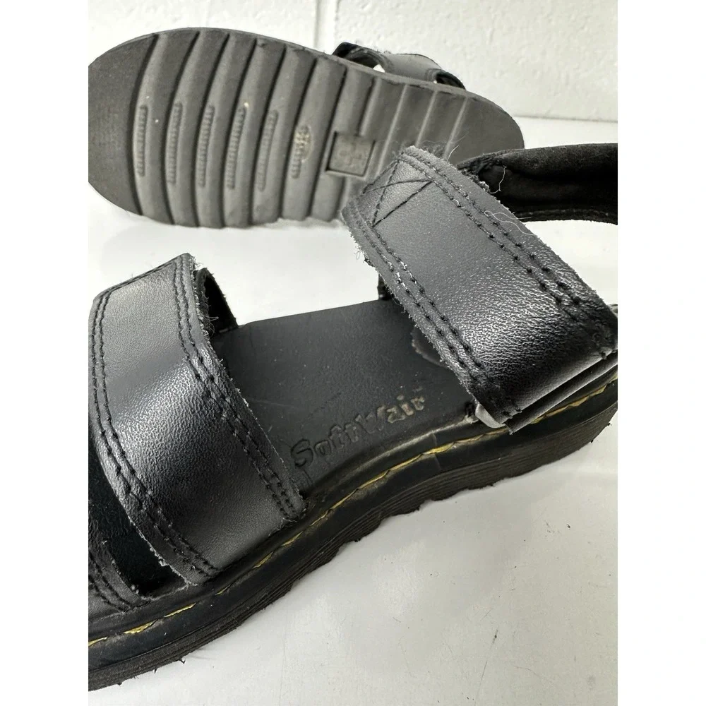 Dr. Martens Klaire‎ J Sandal Black Leather Platform Y2K / Big Kids Size 1